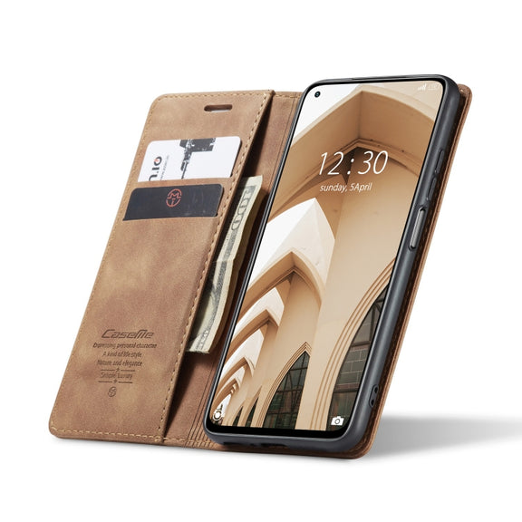 For Xiaomi Mi 10T Lite 5G CaseMe-013 Multifunctional Retro Frosted Horizontal Flip Leather Case with Card Slot & Holder & Wallet(Brown)