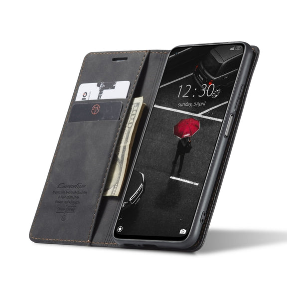 For Xiaomi Mi 10T 5G / 10T Pro 5G CaseMe-013 Multifunctional Retro Frosted Horizontal Flip Leather Case with Card Slot & Holder & Wallet(Black)