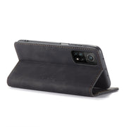 For Xiaomi Mi 10T 5G / 10T Pro 5G CaseMe-013 Multifunctional Retro Frosted Horizontal Flip Leather Case with Card Slot & Holder & Wallet(Black)