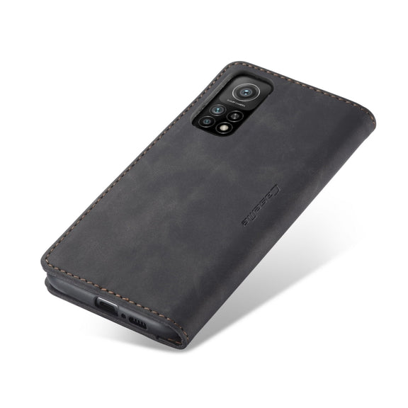 For Xiaomi Mi 10T 5G / 10T Pro 5G CaseMe-013 Multifunctional Retro Frosted Horizontal Flip Leather Case with Card Slot & Holder & Wallet(Black)