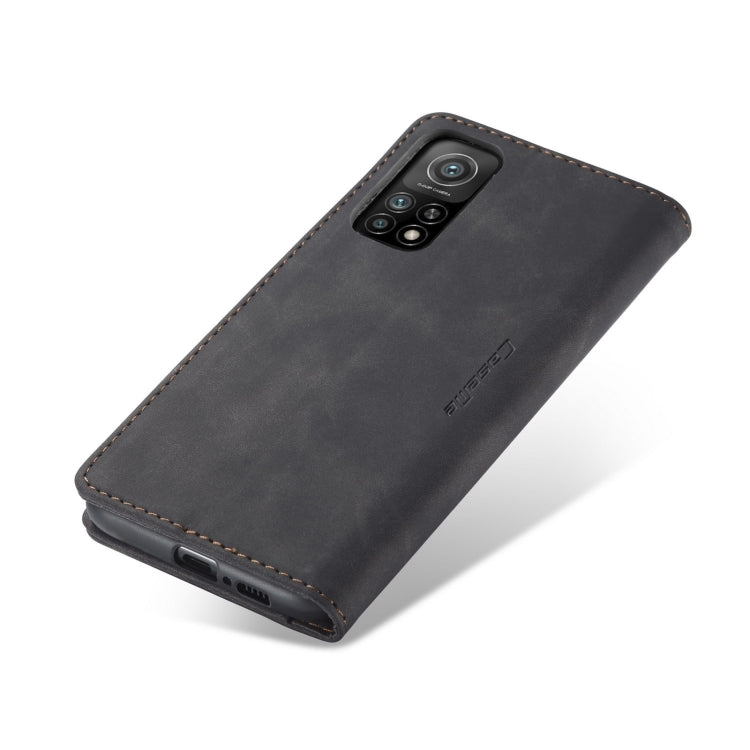 For Xiaomi Mi 10T 5G / 10T Pro 5G CaseMe-013 Multifunctional Retro Frosted Horizontal Flip Leather Case with Card Slot & Holder & Wallet(Black)