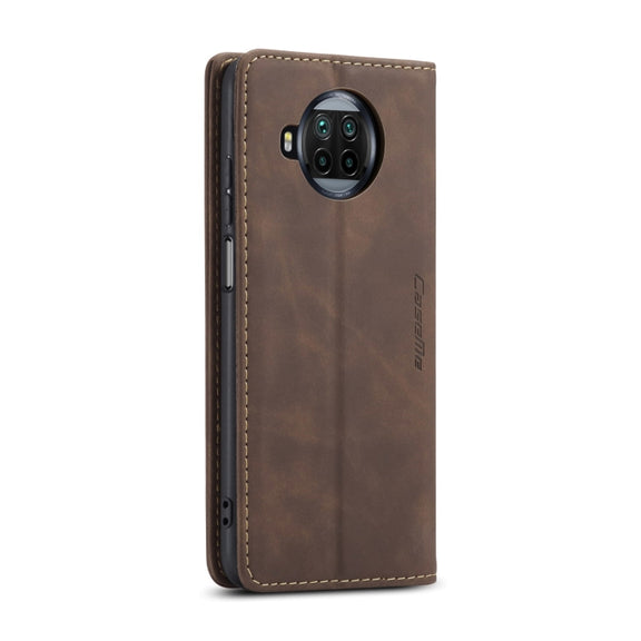 For Xiaomi Mi 10T 5G / 10T Pro 5G CaseMe-013 Multifunctional Retro Frosted Horizontal Flip Leather Case with Card Slot & Holder & Wallet(Coffee)