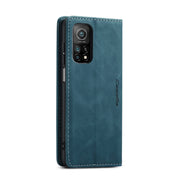 For Xiaomi Mi 10T 5G / 10T Pro 5G CaseMe-013 Multifunctional Retro Frosted Horizontal Flip Leather Case with Card Slot & Holder & Wallet(Blue)