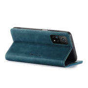 For Xiaomi Mi 10T 5G / 10T Pro 5G CaseMe-013 Multifunctional Retro Frosted Horizontal Flip Leather Case with Card Slot & Holder & Wallet(Blue)