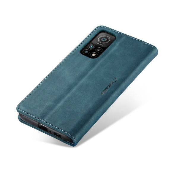 For Xiaomi Mi 10T 5G / 10T Pro 5G CaseMe-013 Multifunctional Retro Frosted Horizontal Flip Leather Case with Card Slot & Holder & Wallet(Blue)