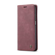 For Xiaomi Mi 10T 5G / 10T Pro 5G CaseMe-013 Multifunctional Retro Frosted Horizontal Flip Leather Case with Card Slot & Holder & Wallet(Wine Red)