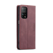 For Xiaomi Mi 10T 5G / 10T Pro 5G CaseMe-013 Multifunctional Retro Frosted Horizontal Flip Leather Case with Card Slot & Holder & Wallet(Wine Red)