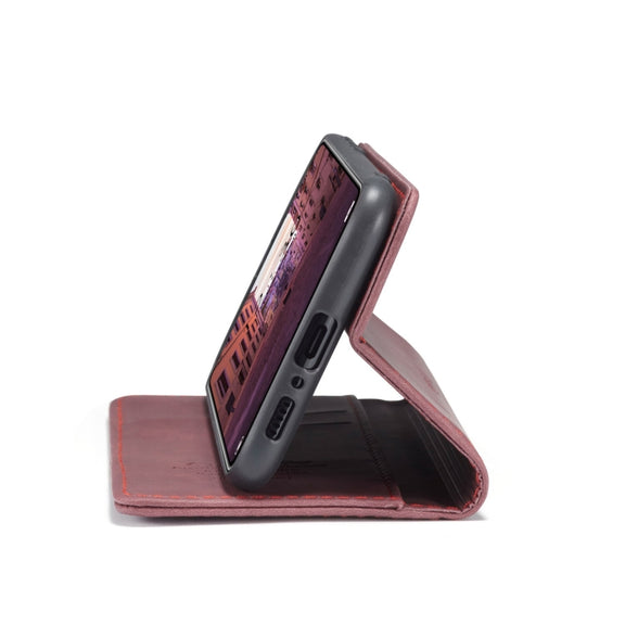 For Xiaomi Mi 10T 5G / 10T Pro 5G CaseMe-013 Multifunctional Retro Frosted Horizontal Flip Leather Case with Card Slot & Holder & Wallet(Wine Red)