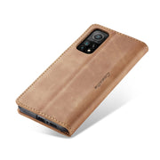 For Xiaomi Mi 10T 5G / 10T Pro 5G CaseMe-013 Multifunctional Retro Frosted Horizontal Flip Leather Case with Card Slot & Holder & Wallet(Brown)