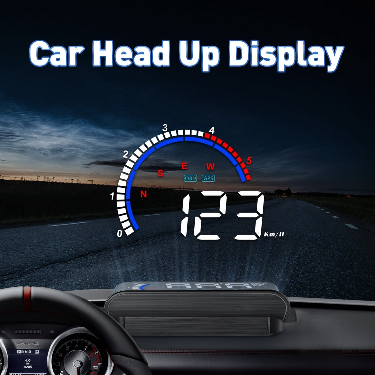 M13 Plus OBD2 + GPS Mode Car Head-up Display HUD Overspeed / Speed / Water Temperature Alarm / Eliminate Fault Codes - Head Up Display System by PMC TechLife | Online Shopping South Africa | PMC TechLife | Buy Now Pay Later Mobicred