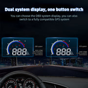 M13 Plus OBD2 + GPS Mode Car Head-up Display HUD Overspeed / Speed / Water Temperature Alarm / Eliminate Fault Codes