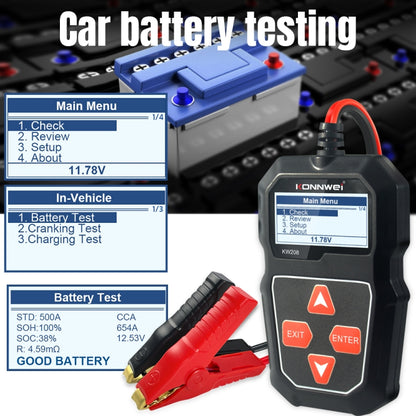 KONNWEI KW208 Car TFT Color Screen Battery Tester Support 8 Languages - free shipping - PMC Jewellery - Order now!