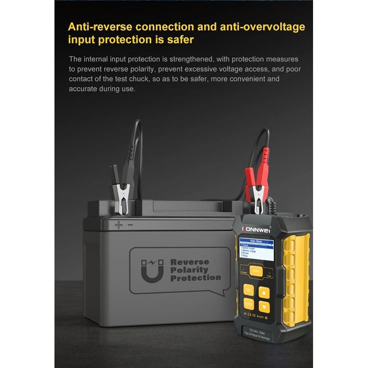 KONNWEI KW510 3 in 1 Car Battery Tester / Charger / Repairer, Support 8 Languages(US Plug) - free shipping - PMC TechLife - Order now!