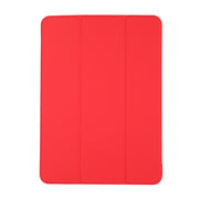 3-folding Skin Texture Horizontal Flip TPU + PU Leather Case with Holder For iPad Air 11 2024 / 2022 / 2020 10.9 (Red)