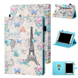 For 10 inch Tablet Universal Coloured Drawing Stitching Horizontal Flip Leather Case with Holder & Card Slot(Tower and Butterflies) - 10 - 11 inch by PMC TechLife | Online Shopping South Africa | PMC TechLife | Buy Now Pay Later Mobicred
