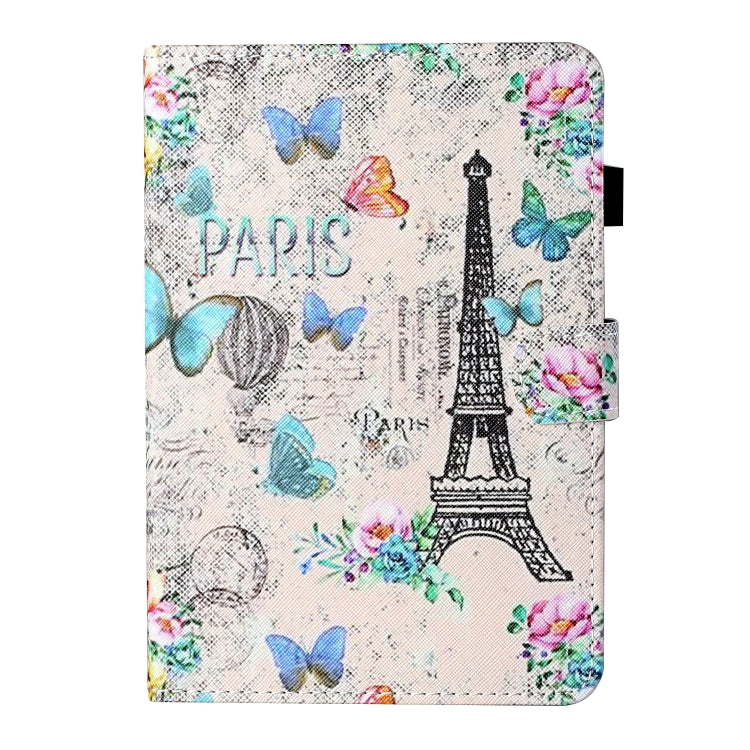 For 10 inch Tablet Universal Coloured Drawing Stitching Horizontal Flip Leather Case with Holder & Card Slot(Tower and Butterflies) - 10 - 11 inch by PMC TechLife | Online Shopping South Africa | PMC TechLife | Buy Now Pay Later Mobicred
