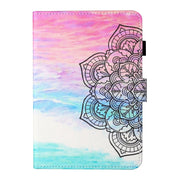 For 10 inch Tablet Universal Coloured Drawing Stitching Horizontal Flip Leather Case with Holder & Card Slot(Colorful Mandala)