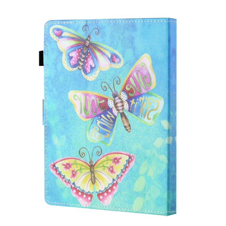 For 10 inch Tablet Universal Coloured Drawing Stitching Horizontal Flip Leather Case with Holder & Card Slot(Colorful Butterflies) - 10 - 11 inch by PMC TechLife | Online Shopping South Africa | PMC TechLife | Buy Now Pay Later Mobicred