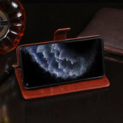 For Cubot C30 idewei Crazy Horse Texture Horizontal Flip Leather Case with Holder & Card Slots & Wallet(Dark Blue)