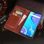 For UMIDIGI A7S idewei Crazy Horse Texture Horizontal Flip Leather Case with Holder & Card Slots & Wallet(Brown)