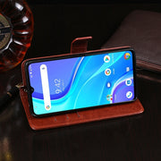 For UMIDIGI A7S idewei Crazy Horse Texture Horizontal Flip Leather Case with Holder & Card Slots & Wallet(Yellow)