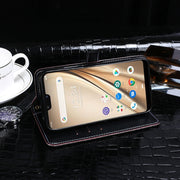 For Fujitsu Arrows RX idewei Crocodile Texture Horizontal Flip Leather Case with Holder & Card Slots & Wallet(Black)