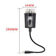 Car Two-color USB Star Dome Light Atmosphere Laser Projection Decorative Light, Voice Control Version(Red Green)