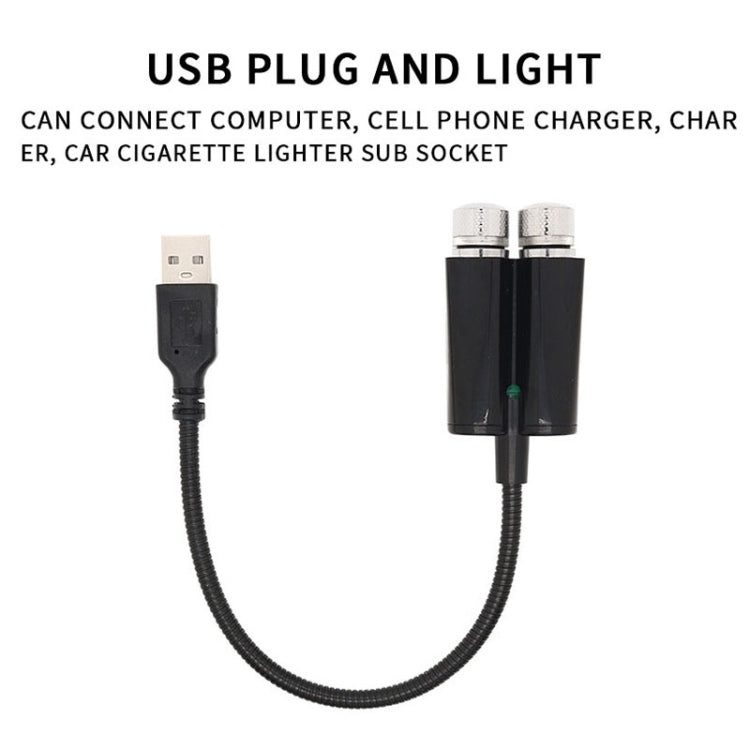 Car Two-color USB Star Dome Light Atmosphere Laser Projection Decorative Light, Voice Control Version(Red Green) - Atmosphere lights by PMC Jewellery | Online Shopping South Africa | PMC Jewellery | Buy Now Pay Later Mobicred