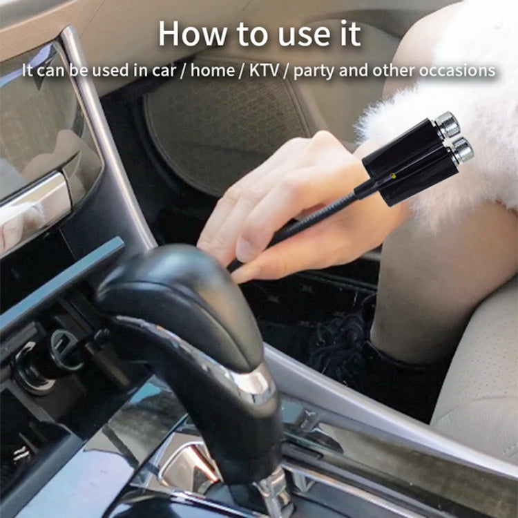 Car Two-color USB Star Dome Light Atmosphere Laser Projection Decorative Light, Voice Control Version(Red Green) - Atmosphere lights by PMC Jewellery | Online Shopping South Africa | PMC Jewellery | Buy Now Pay Later Mobicred