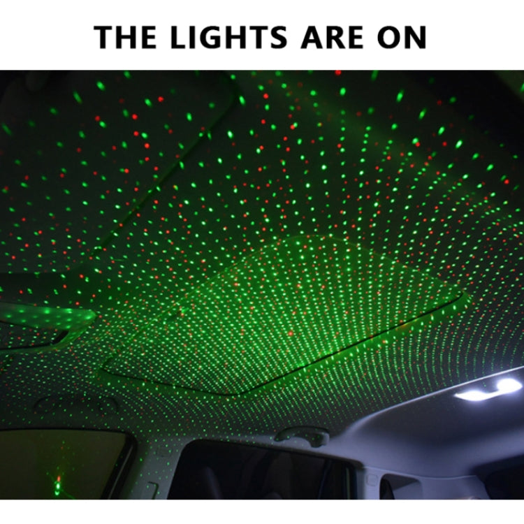 Car Two-color USB Star Dome Light Atmosphere Laser Projection Decorative Light, Voice Control Version(Red Green) - Atmosphere lights by PMC Jewellery | Online Shopping South Africa | PMC Jewellery | Buy Now Pay Later Mobicred