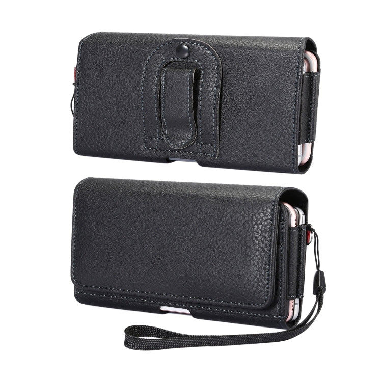 Litchi Texture Vertical Flip Thwartwise PU Leather Case / Waist Bag with Back Splint & Card Slots & 15cm Lanyard for 6.7 inch Phone Universal - free shipping - PMC TechLife - Order now!