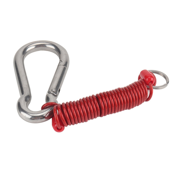 RV Trailer Spring Safety Rope Breakaway Cable, Safety Buckle Size:M8 x 80mm(Red) - Towing Bars by PMC TechLife | Online Shopping South Africa | PMC TechLife | Buy Now Pay Later Mobicred