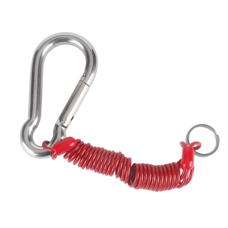 RV Trailer Spring Safety Rope Breakaway Cable, Safety Buckle Size:M8 x 80mm(Red) - Towing Bars by PMC TechLife | Online Shopping South Africa | PMC TechLife | Buy Now Pay Later Mobicred