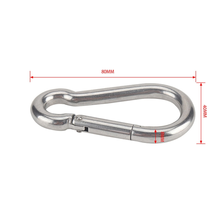 RV Trailer Spring Safety Rope Breakaway Cable, Safety Buckle Size:M8 x 80mm(Silver) - free shipping - PMC TechLife - Order now!