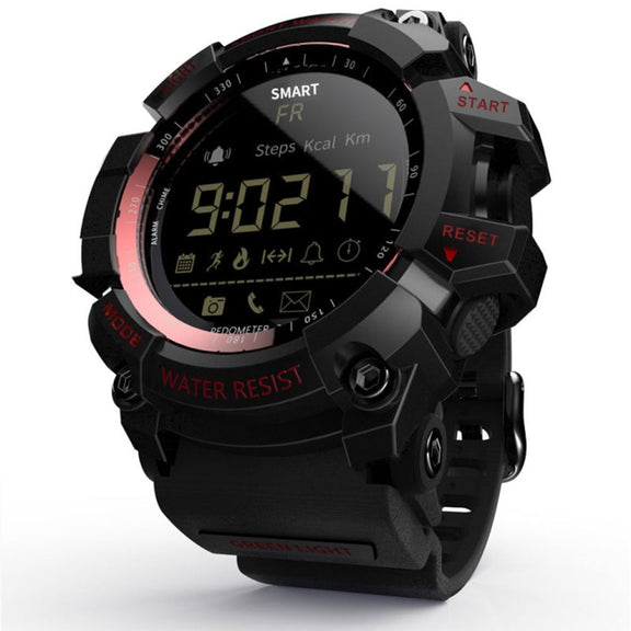 Lokmat MK16 LCD Screen 50m Water-resistant Smart Watch, Support Information Reminder / Remote Camera / Walking Motion Monitor(Red)