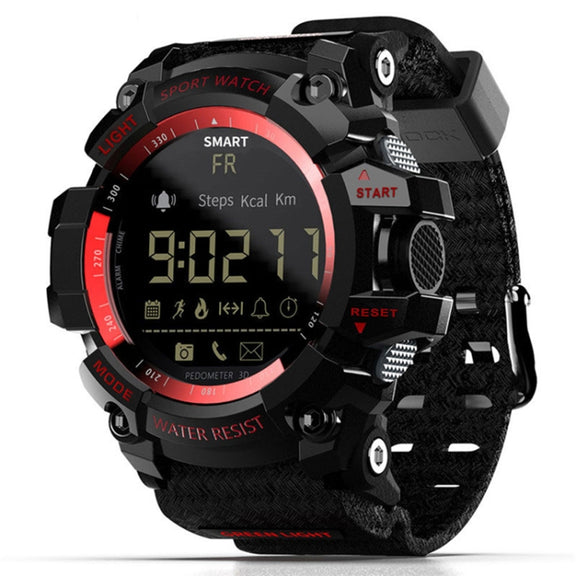 Lokmat MK16 LCD Screen 50m Water-resistant Smart Watch, Support Information Reminder / Remote Camera / Walking Motion Monitor(Red)
