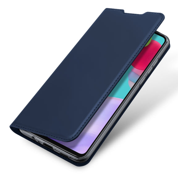 For Samsung Galaxy A52s / A52 5G / 4G DUX DUCIS Skin Pro Series Horizontal Flip PU + TPU Leather Case, with Holder & Card Slots(Blue)