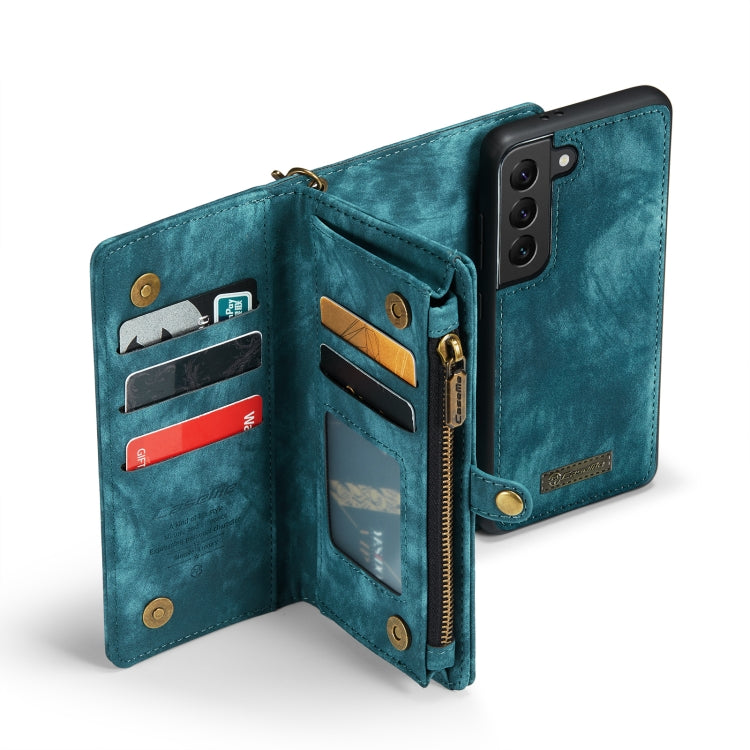 For Samsung Galaxy S21 5G CaseMe-008 Detachable Multifunctional Flip Leather Phone Case(Green)