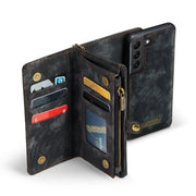 FFor Samsung Galaxy S21+ 5G CaseMe-008 Detachable Multifunctional Flip Leather Phone Case(Black)