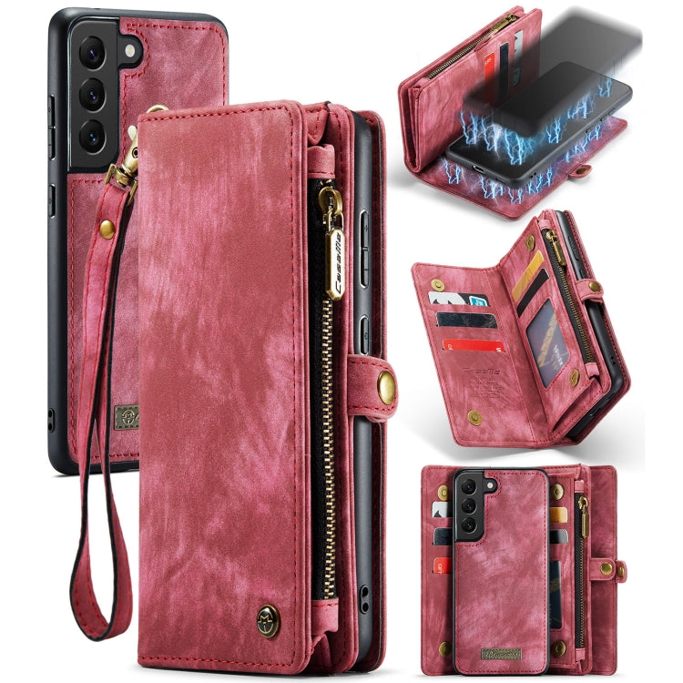 For Samsung Galaxy S21+ 5G CaseMe-008 Detachable Multifunctional Flip Leather Phone Case(Red) - free shipping - PMC Jewellery - Order now!