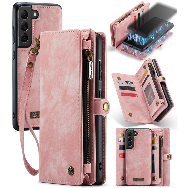 For Samsung Galaxy S21+ 5G CaseMe-008 Detachable Multifunctional Flip Leather Phone Case(Pink) - free shipping - PMC Jewellery - Order now!