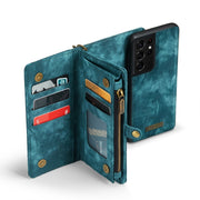 For Samsung Galaxy S21 Ultra 5G CaseMe Detachable Multifunctional Horizontal Flip Leather Case, with Card Slot & Holder & Zipper Wallet & Photo Frame(Green)