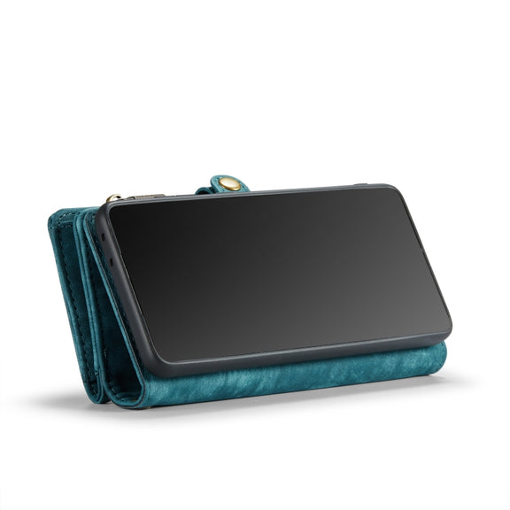 For Samsung Galaxy S21 Ultra 5G CaseMe Detachable Multifunctional Horizontal Flip Leather Case, with Card Slot & Holder & Zipper Wallet & Photo Frame(Green)