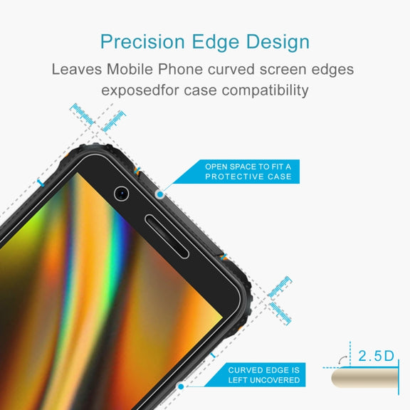 For Blackview BV5100 50 PCS 0.26mm 9H 2.5D Tempered Glass Film