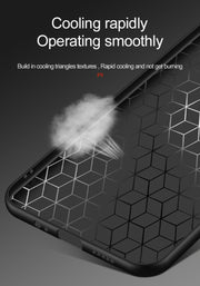 For Meizu Note 8 XINLI Stitching Cloth Texture Shockproof TPU Protective Case with Ring Holder(Black)