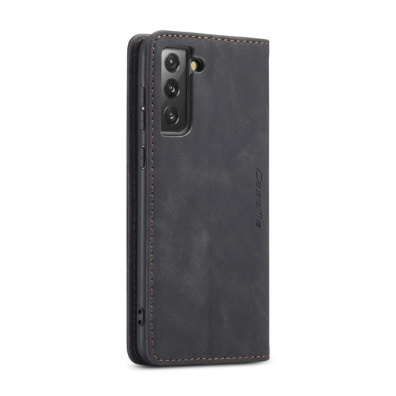 For Samsung Galaxy S21+ 5G CaseMe 013 Multifunctional Horizontal Flip Leather Case with Holder & Card Slot & Wallet(Black)