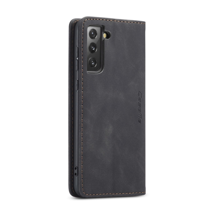 For Samsung Galaxy S21+ 5G CaseMe 013 Multifunctional Horizontal Flip Leather Case with Holder & Card Slot & Wallet(Black)
