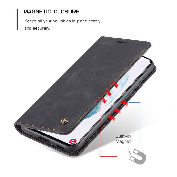 For Samsung Galaxy S21+ 5G CaseMe 013 Multifunctional Horizontal Flip Leather Case with Holder & Card Slot & Wallet(Black)