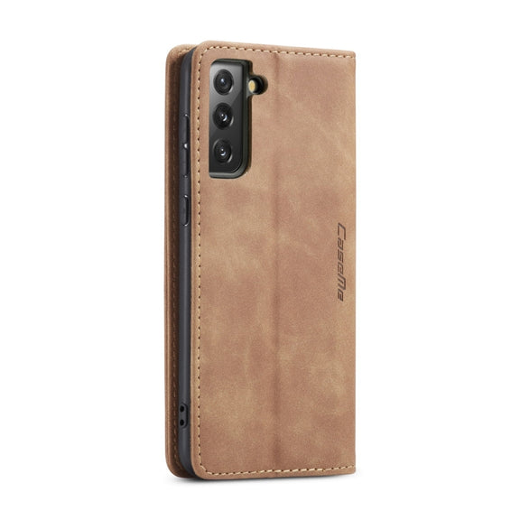 For Samsung Galaxy S21+ 5G CaseMe 013 Multifunctional Horizontal Flip Leather Case with Holder & Card Slot & Wallet(Brown)