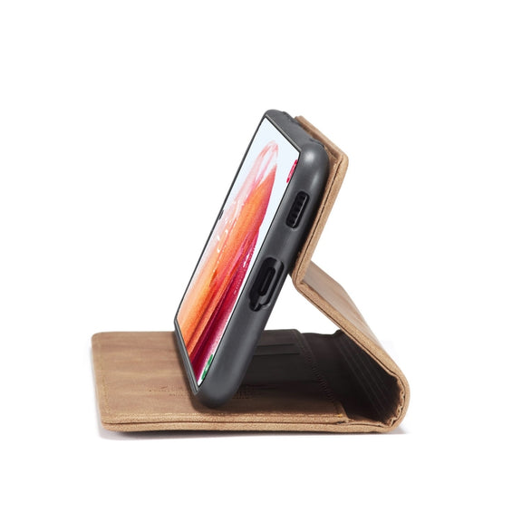For Samsung Galaxy S21+ 5G CaseMe 013 Multifunctional Horizontal Flip Leather Case with Holder & Card Slot & Wallet(Brown)